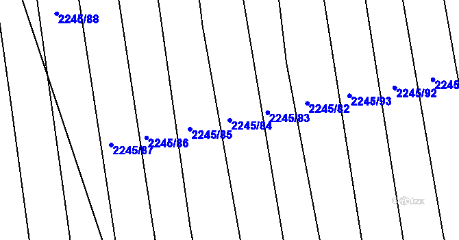 Parcela st. 2245/84 v KÚ Archlebov, Katastrální mapa