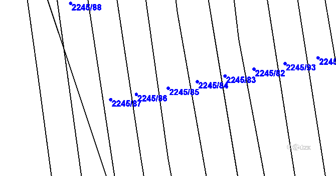 Parcela st. 2245/85 v KÚ Archlebov, Katastrální mapa