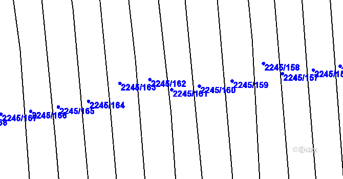 Parcela st. 2245/161 v KÚ Archlebov, Katastrální mapa