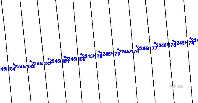 Parcela st. 2245/178 v KÚ Archlebov, Katastrální mapa