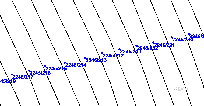Parcela st. 2245/212 v KÚ Archlebov, Katastrální mapa