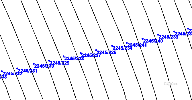 Parcela st. 2245/226 v KÚ Archlebov, Katastrální mapa
