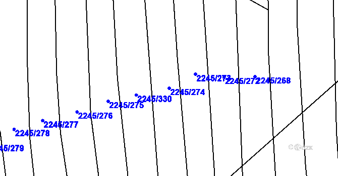 Parcela st. 2245/274 v KÚ Archlebov, Katastrální mapa