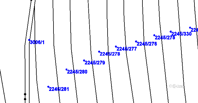 Parcela st. 2245/278 v KÚ Archlebov, Katastrální mapa