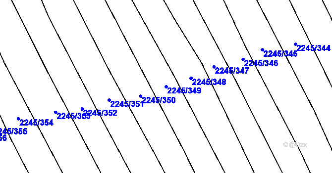 Parcela st. 2245/349 v KÚ Archlebov, Katastrální mapa
