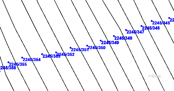 Parcela st. 2245/350 v KÚ Archlebov, Katastrální mapa