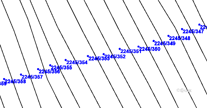 Parcela st. 2245/352 v KÚ Archlebov, Katastrální mapa