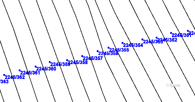 Parcela st. 2245/356 v KÚ Archlebov, Katastrální mapa