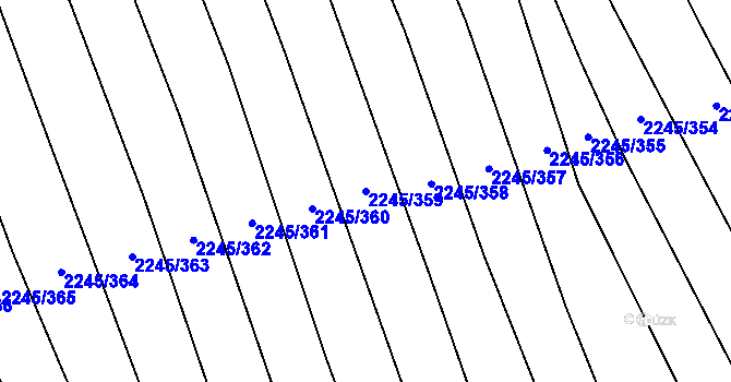 Parcela st. 2245/359 v KÚ Archlebov, Katastrální mapa