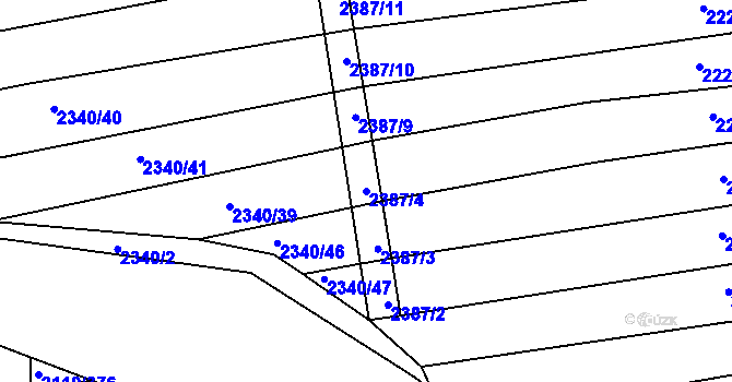 Parcela st. 2387/4 v KÚ Archlebov, Katastrální mapa