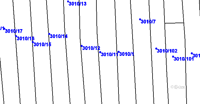 Parcela st. 3010/11 v KÚ Archlebov, Katastrální mapa