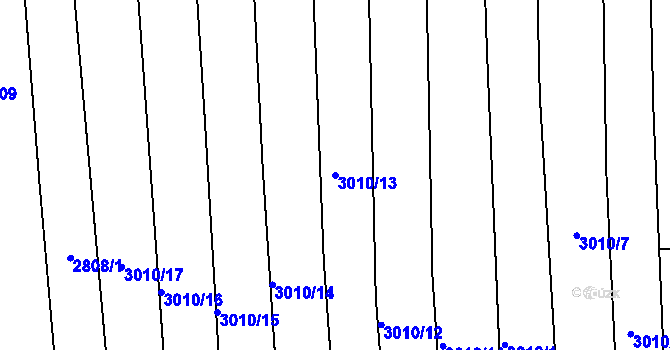 Parcela st. 3010/13 v KÚ Archlebov, Katastrální mapa
