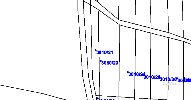 Parcela st. 3010/21 v KÚ Archlebov, Katastrální mapa