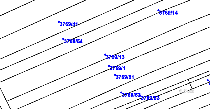 Parcela st. 3769/13 v KÚ Archlebov, Katastrální mapa