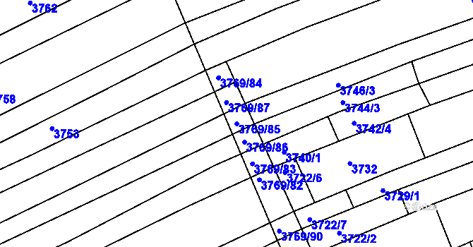 Parcela st. 3769/85 v KÚ Archlebov, Katastrální mapa