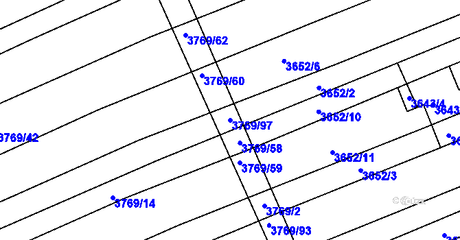 Parcela st. 3769/97 v KÚ Archlebov, Katastrální mapa