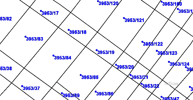 Parcela st. 3953/19 v KÚ Archlebov, Katastrální mapa