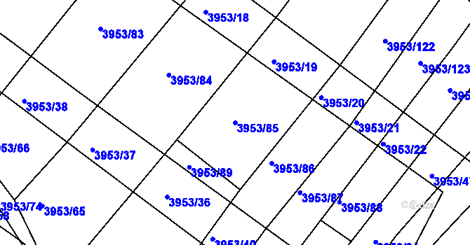 Parcela st. 3953/85 v KÚ Archlebov, Katastrální mapa