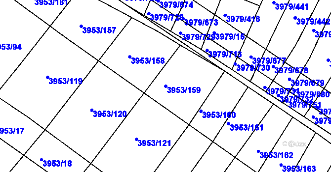 Parcela st. 3953/159 v KÚ Archlebov, Katastrální mapa