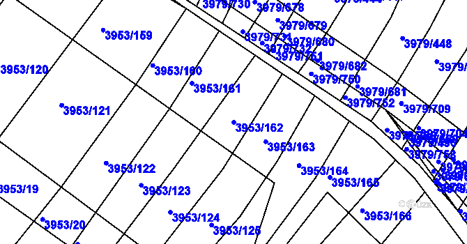 Parcela st. 3953/162 v KÚ Archlebov, Katastrální mapa