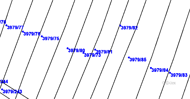 Parcela st. 3979/81 v KÚ Archlebov, Katastrální mapa