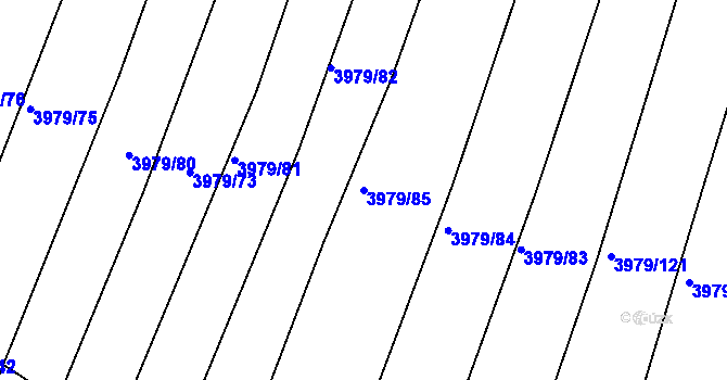 Parcela st. 3979/85 v KÚ Archlebov, Katastrální mapa