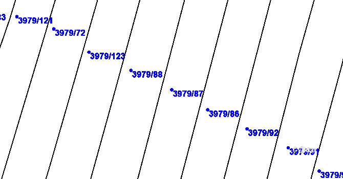 Parcela st. 3979/87 v KÚ Archlebov, Katastrální mapa