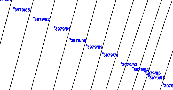 Parcela st. 3979/89 v KÚ Archlebov, Katastrální mapa