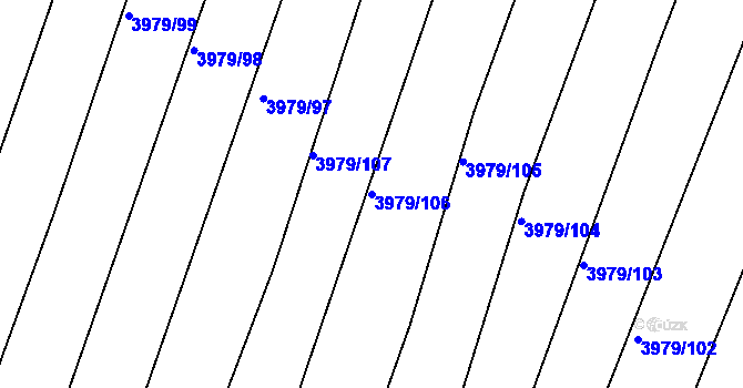Parcela st. 3979/106 v KÚ Archlebov, Katastrální mapa