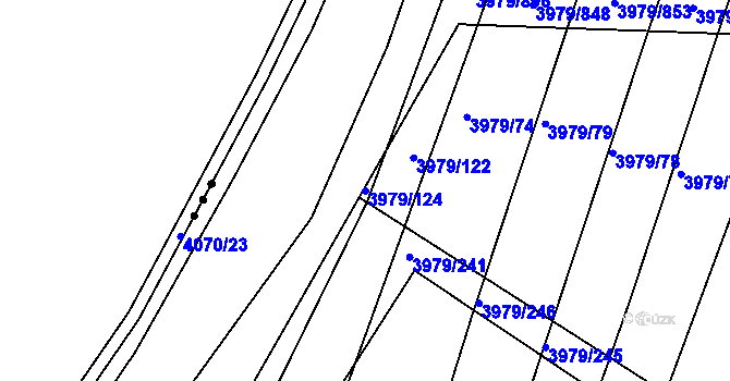 Parcela st. 3979/124 v KÚ Archlebov, Katastrální mapa