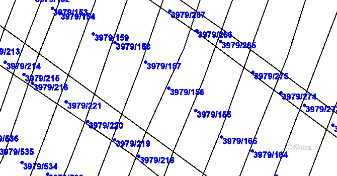 Parcela st. 3979/156 v KÚ Archlebov, Katastrální mapa