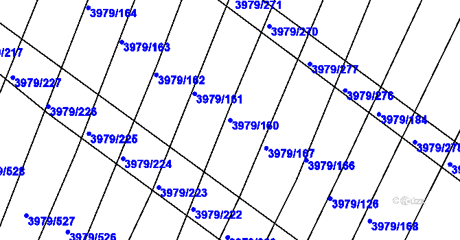 Parcela st. 3979/160 v KÚ Archlebov, Katastrální mapa