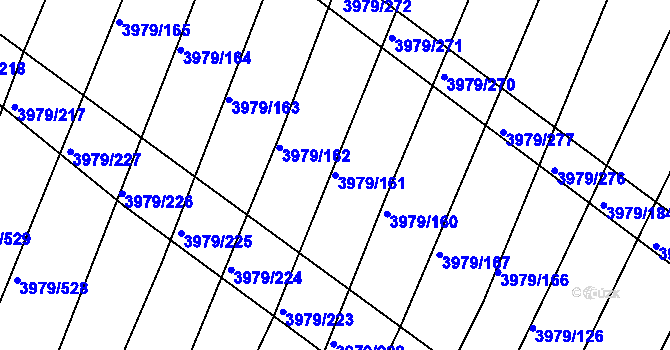 Parcela st. 3979/161 v KÚ Archlebov, Katastrální mapa
