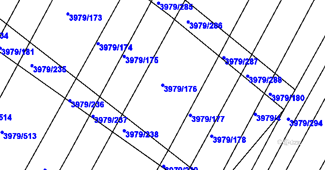 Parcela st. 3979/176 v KÚ Archlebov, Katastrální mapa
