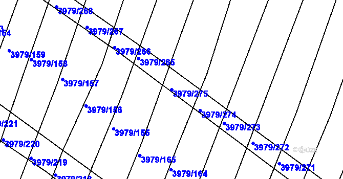 Parcela st. 3979/275 v KÚ Archlebov, Katastrální mapa