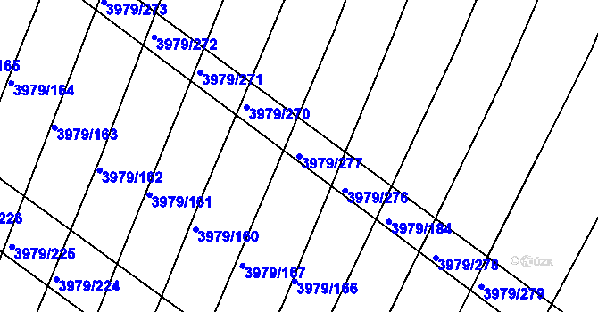 Parcela st. 3979/277 v KÚ Archlebov, Katastrální mapa