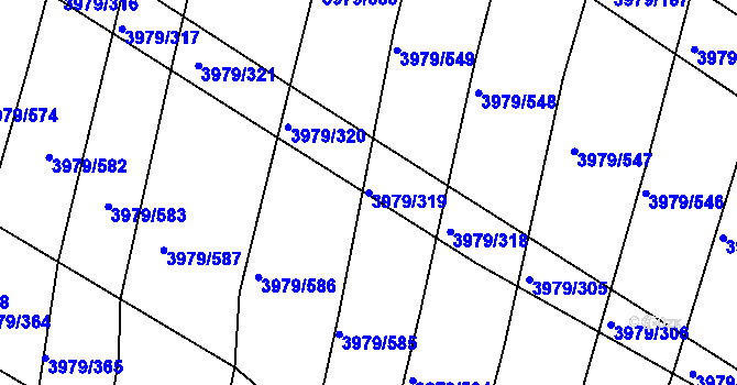 Parcela st. 3979/319 v KÚ Archlebov, Katastrální mapa
