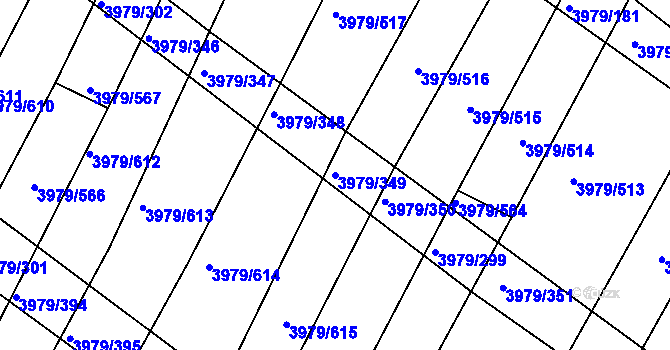 Parcela st. 3979/349 v KÚ Archlebov, Katastrální mapa