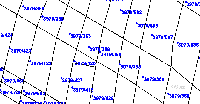 Parcela st. 3979/364 v KÚ Archlebov, Katastrální mapa