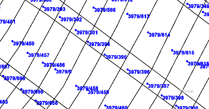 Parcela st. 3979/395 v KÚ Archlebov, Katastrální mapa