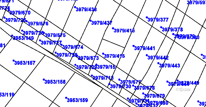 Parcela st. 3979/416 v KÚ Archlebov, Katastrální mapa