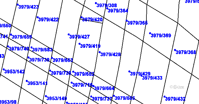 Parcela st. 3979/428 v KÚ Archlebov, Katastrální mapa