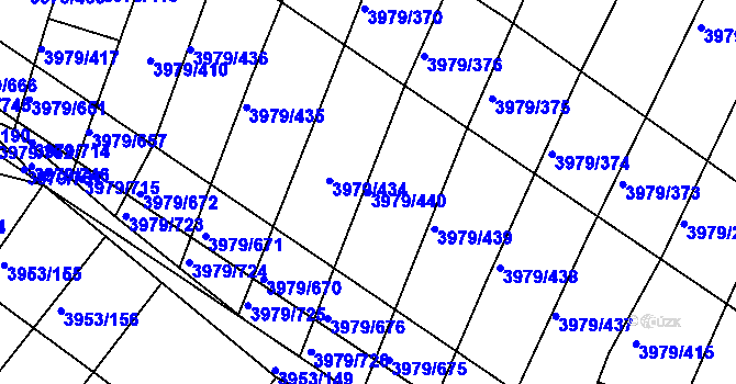 Parcela st. 3979/440 v KÚ Archlebov, Katastrální mapa