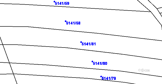 Parcela st. 5141/81 v KÚ Archlebov, Katastrální mapa