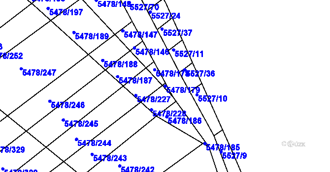 Parcela st. 5478/179 v KÚ Archlebov, Katastrální mapa