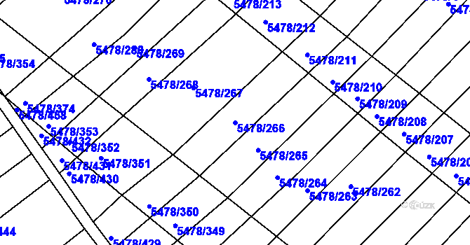Parcela st. 5478/266 v KÚ Archlebov, Katastrální mapa