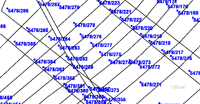 Parcela st. 5478/275 v KÚ Archlebov, Katastrální mapa