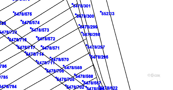 Parcela st. 5478/297 v KÚ Archlebov, Katastrální mapa