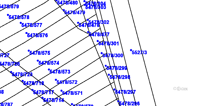 Parcela st. 5478/300 v KÚ Archlebov, Katastrální mapa