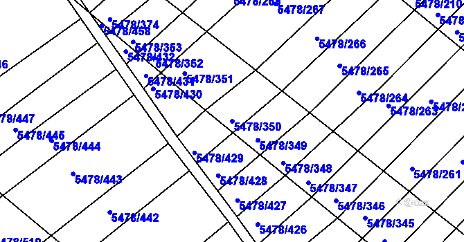 Parcela st. 5478/350 v KÚ Archlebov, Katastrální mapa